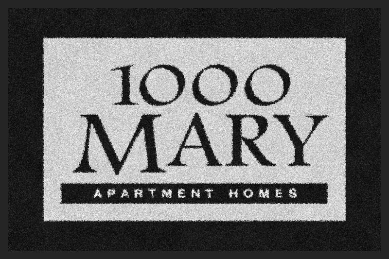 1000 Mary 2 x 3 Rubber Backed Carpeted HD - The Personalized Doormats Company