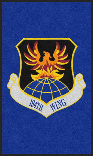 194th Wing 3 X 5 Rubber Backed Carpeted HD - The Personalized Doormats Company