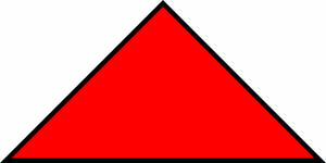 Radiant Red Solid Color Triangle