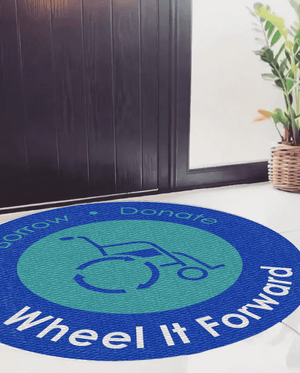 Wheel It Forward outdoor doormat