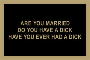 ARE YOU MARRIED