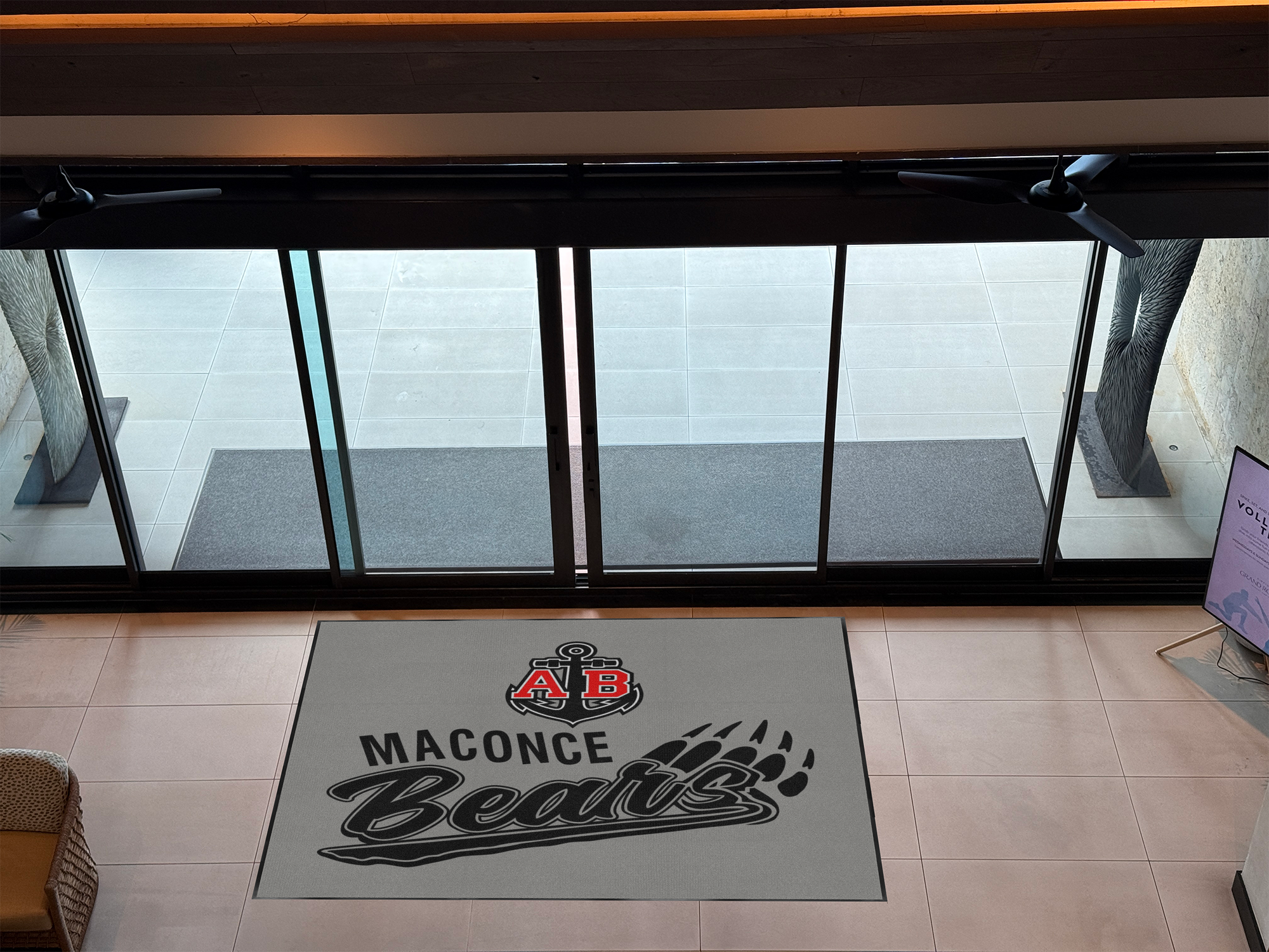 Maconce Bears Luxury Berber Inlay Mat - Thumbnail 4