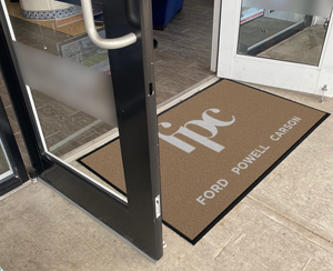 FPC Logo Mat (sand/white logo)