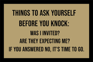 BEFORE YOU KNOCK