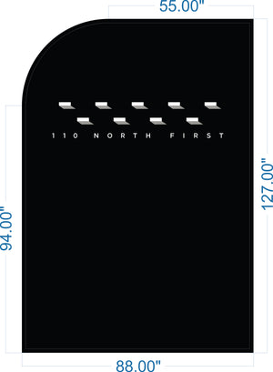 110 N | Lobby vestibule Berber Logo Top