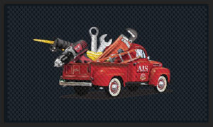 AIS Red truck outdoor mat