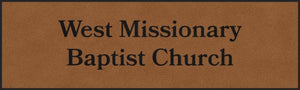 WEST MISSIONARY BAPTIST CHURCH