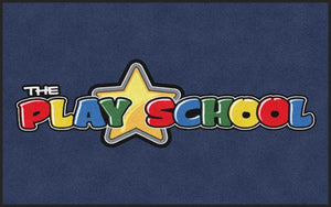 Blue Play School Mat