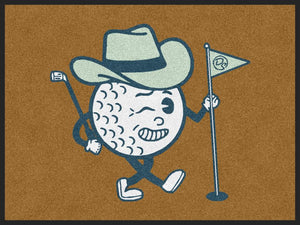 Full color little guy brown background