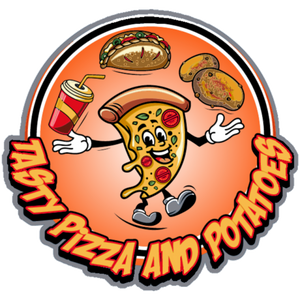 tasty pizza and potatoes