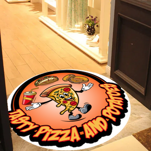 tasty pizza and potatoes