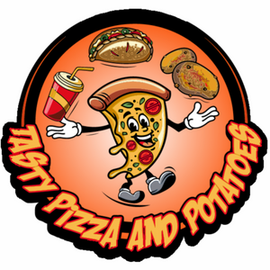 tasty pizza and potatoes