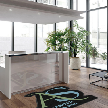 Custom-Shape Rubber-Backed Carpet Logo Mat