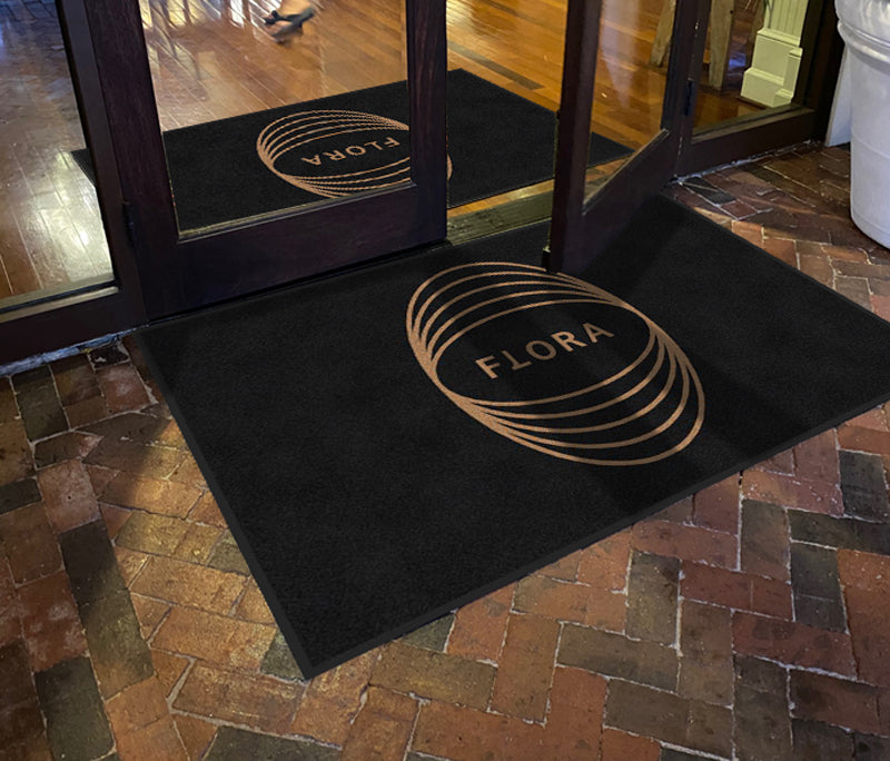 Flora 4 X 6 Rubber Backed Carpeted The Personalized Doormats Company