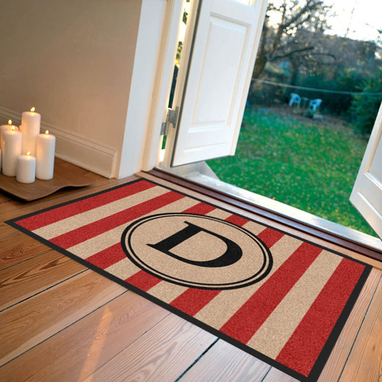Farmhouse Doormat Red Carpeted - The Personalized Doormats Company