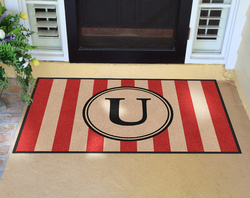 Farmhouse Doormat Red Carpeted - The Personalized Doormats Company