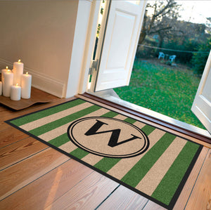 Farmhouse Doormat Green Carpeted - The Personalized Doormats Company