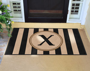 Farmhouse Doormat Black Carpeted - The Personalized Doormats Company