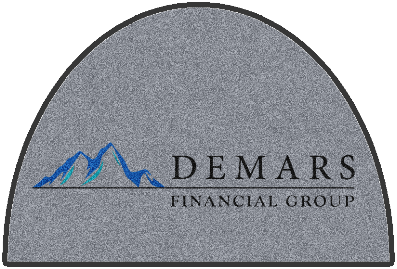Demars Financial Group, LLC § 4 X 6 Rubber Backed Carpeted HD Custom Shape - The Personalized Doormats Company