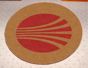fox office 3 X 3 Rubber Backed Carpeted HD Round - The Personalized Doormats Company