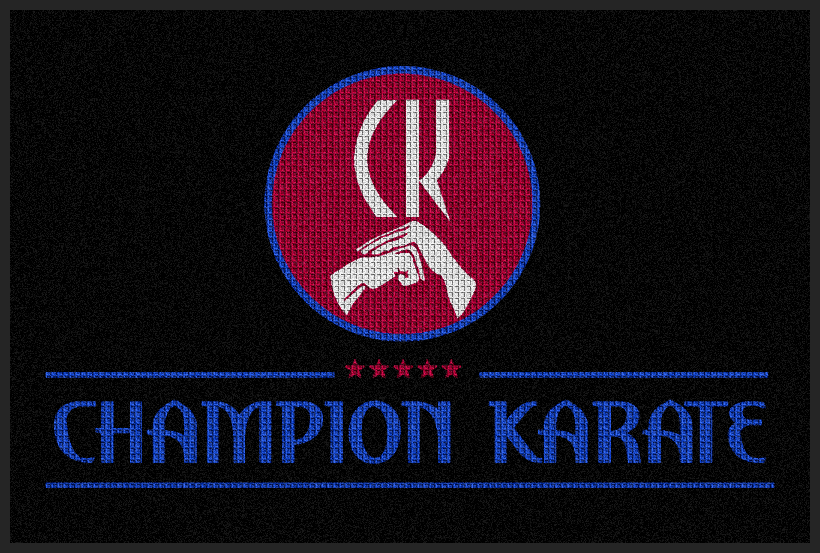 Champion Karate 4 X 6 Waterhog Impressions - The Personalized Doormats Company