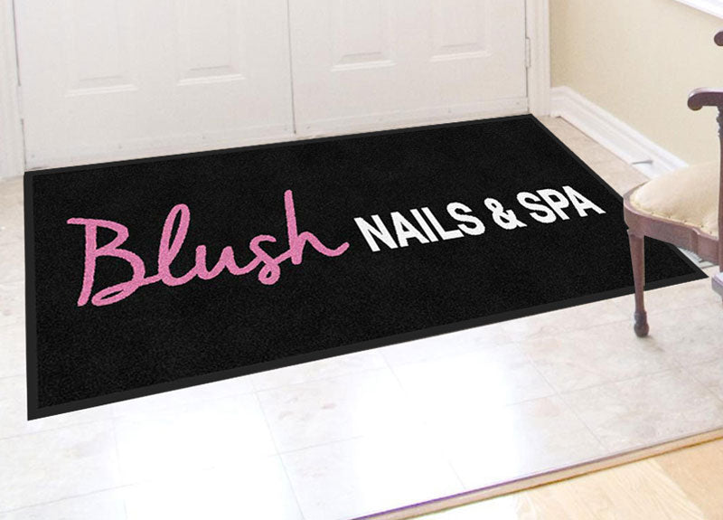 Blush Nails 2.5 X 6 Rubber Backed Carpeted HD - The Personalized Doormats Company