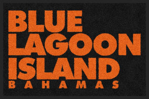 Blue Lagoon Island Bahamas 2 X 3 Rubber Backed Carpeted - The Personalized Doormats Company