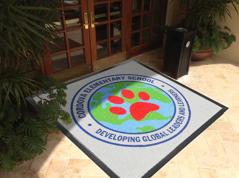 CORDOVA ELEMENTARY SCHOOL 8.71 X 8.71 Luxury Berber Inlay - The Personalized Doormats Company