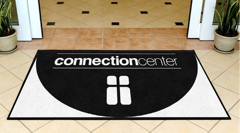 GCC Connection Center 2 X 5 Rubber Backed Carpeted HD Half Round - The Personalized Doormats Company