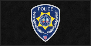 Hartsville Police Department 4 X 8 Rubber Backed Carpeted HD - The Personalized Doormats Company