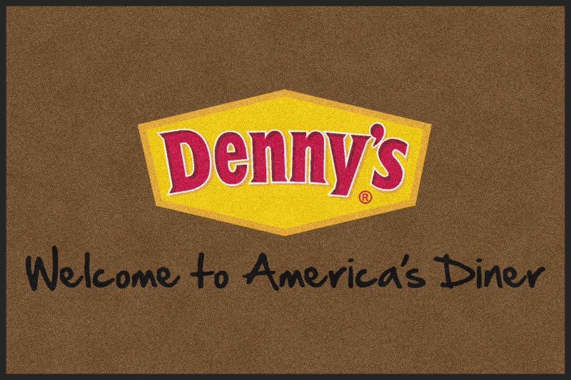 Denny's Mat 4 X 6 Rubber Backed Carpeted HD - The Personalized Doormats Company