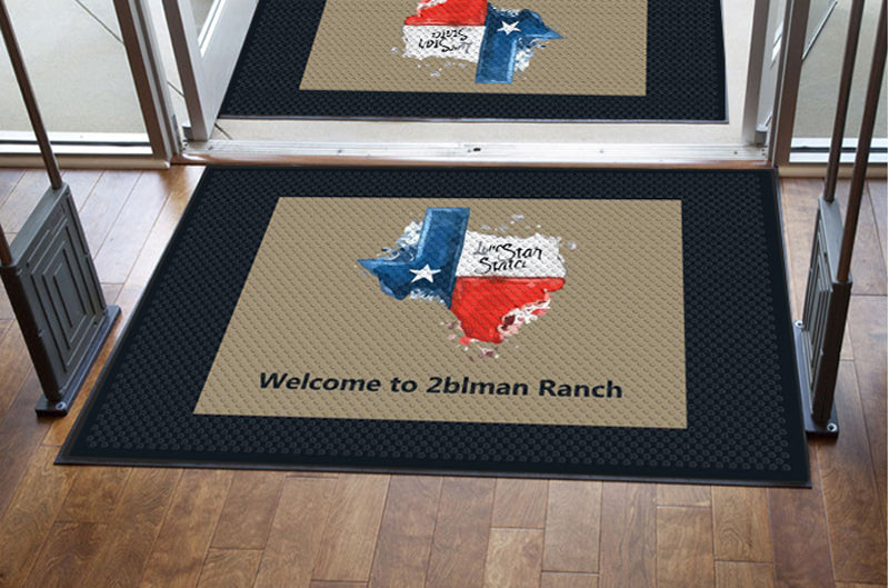 2blman Ranch Entry Mat § 4 X 6 Rubber Scraper - The Personalized Doormats Company