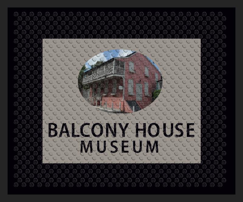 Balcony House Museum 2.5 X 3 Rubber Scraper - The Personalized Doormats Company