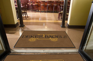 DEKE'S BAGELS 4 X 6 Rubber Backed Carpeted HD - The Personalized Doormats Company