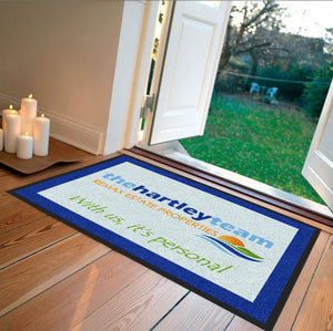 Hartley Team Door Mat 2 X 3 Rubber Backed Carpeted HD - The Personalized Doormats Company