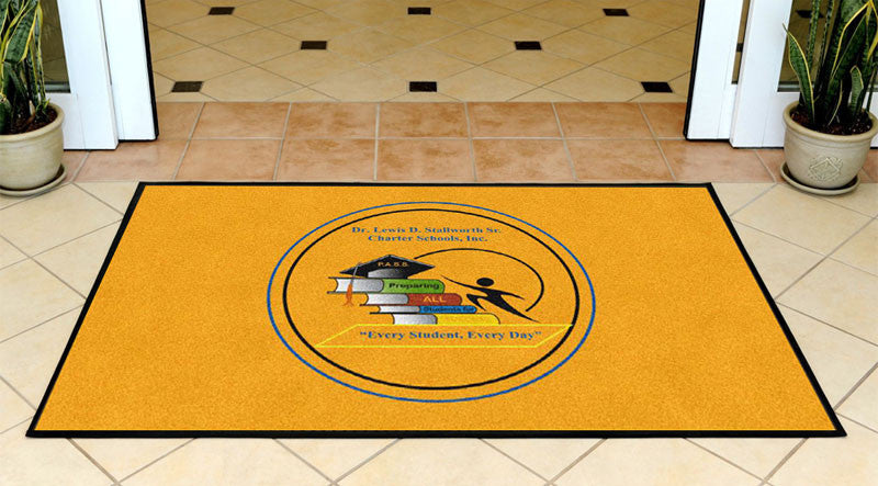 DR. LEWIS CHARTER SCHOOLS 3 X 5 Rubber Backed Carpeted HD - The Personalized Doormats Company