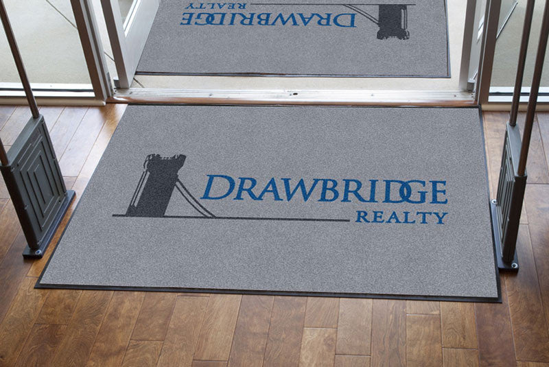 Drawbridge Realty 4 X 7 Rubber Backed Carpeted HD - The Personalized Doormats Company