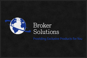 Broker Solutions 4 X 6 Rubber Backed Carpeted HD - The Personalized Doormats Company