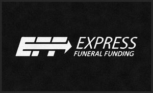EXPRESS FUNERAL FUNDING 3 X 5 Rubber Backed Carpeted HD - The Personalized Doormats Company