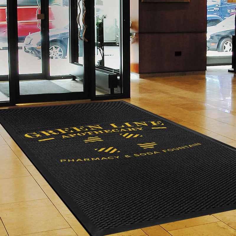Green Line 5 X 10 Luxury Berber Inlay - The Personalized Doormats Company