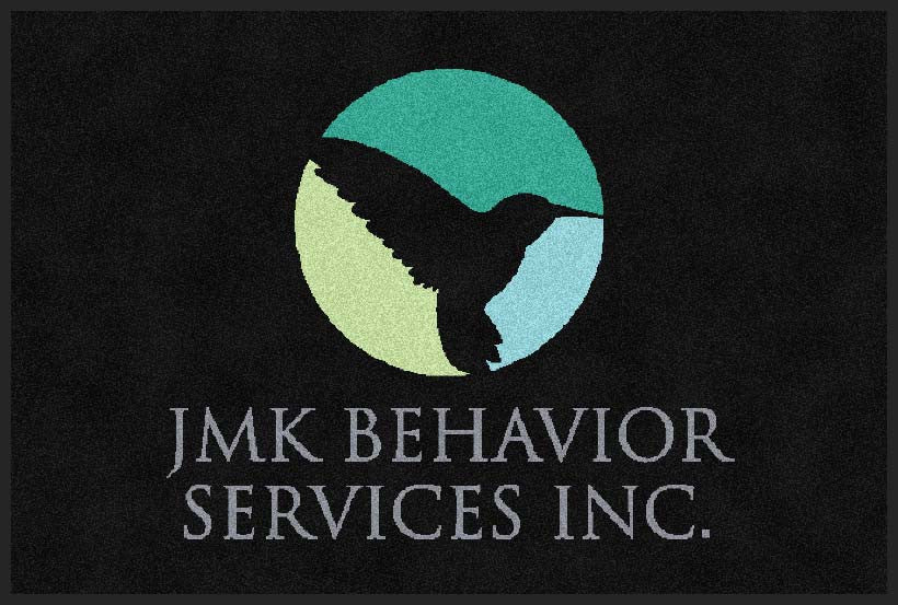 JMK Behavior Services 1.5 X 2.25 Rubber Backed Carpeted HD - The Personalized Doormats Company