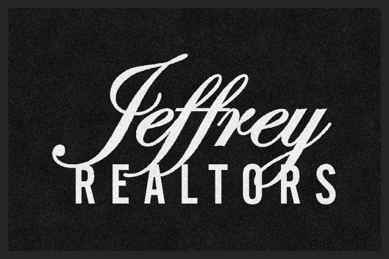 Jeffrey Realtors 2 x 3 Rubber Backed Carpeted - The Personalized Doormats Company