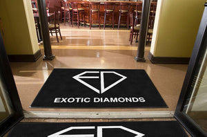 Exotic Diamonds 4 x 6 Rubber Backed Carpeted - The Personalized Doormats Company