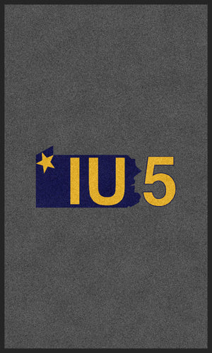 IU 5 Migrant Ed 3 X 5 Rubber Backed Carpeted - The Personalized Doormats Company