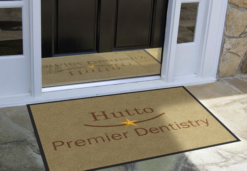Hutto Premier Dentistry § 3 X 4 Rubber Backed Carpeted HD - The Personalized Doormats Company