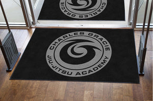 Charles Gracie Jiu-Jitsu 4 X 6 Rubber Backed Carpeted - The Personalized Doormats Company