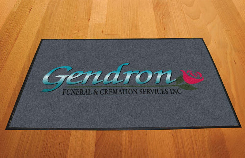 Gendron Funeral & Cremation Services 2 x 3 Rubber Backed Carpeted HD - The Personalized Doormats Company
