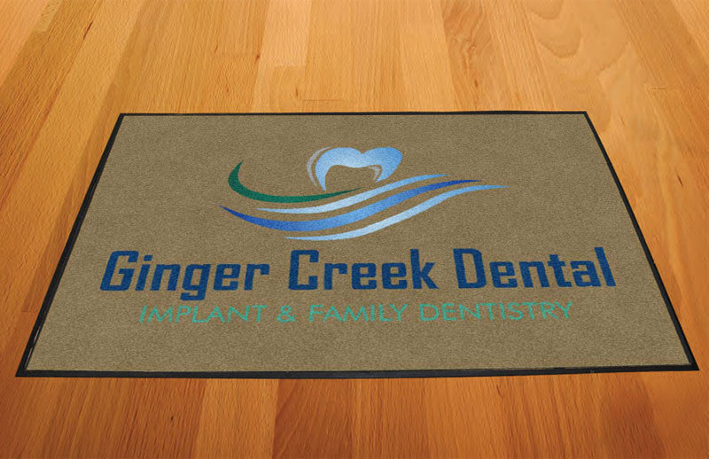 Ginger Creek indoor 2 X 3 Rubber Backed Carpeted HD - The Personalized Doormats Company