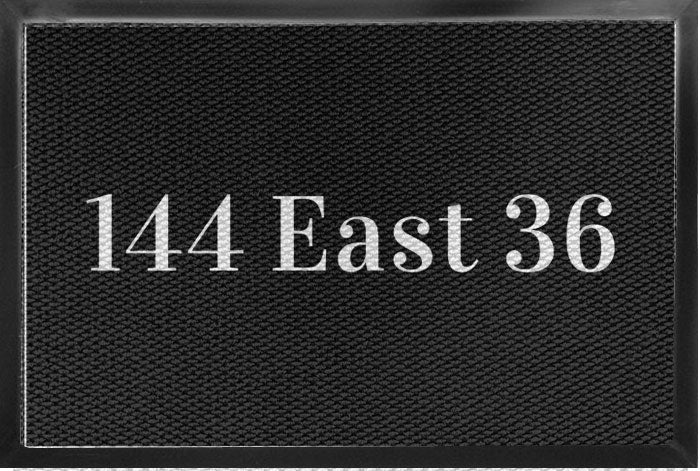 144 East 36th St 4 X 6 Luxury Berber Inlay - The Personalized Doormats Company