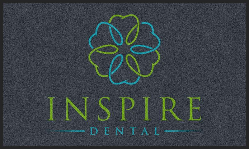 Inspire Dental PLLC 3 X 5 Rubber Backed Carpeted HD - The Personalized Doormats Company